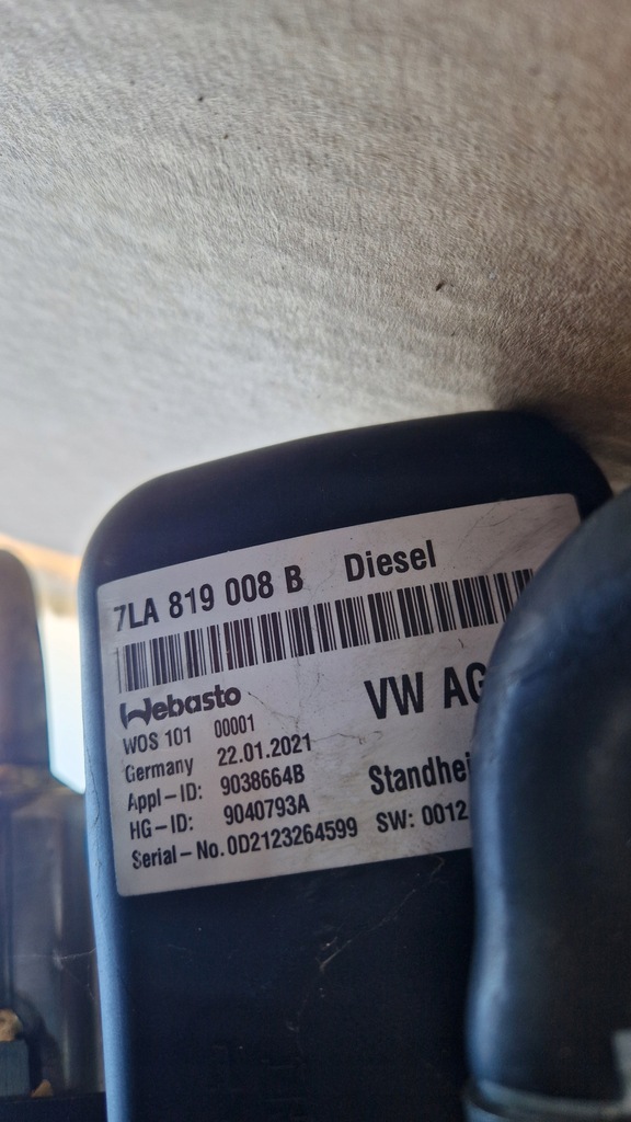 фото №8, Webasto повний vw t6.1 multivan caravela 7la819008b модуль pilot jak nowe