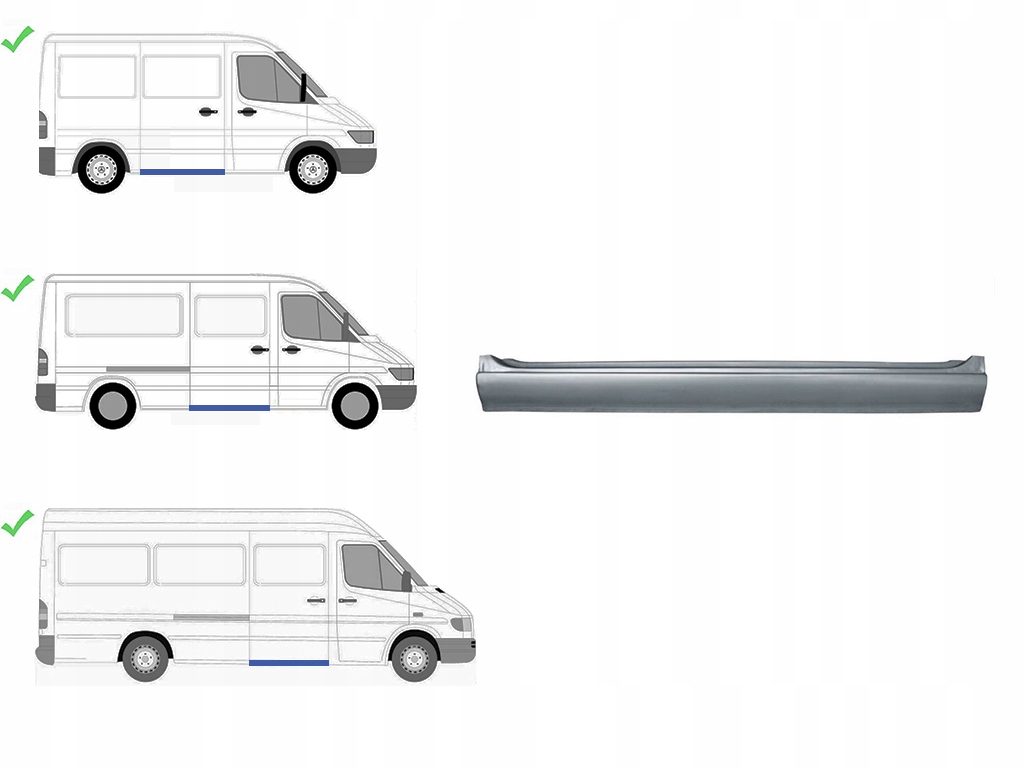 фото №1, Mercedes sprinter 2000-2006 порог ремкомплект правая q a9016370401
