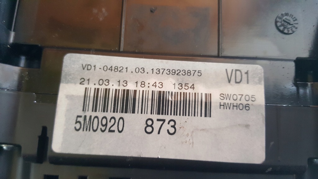 фото №10, Счетчик приборы vw golf plus 5m0920873 демонтаж