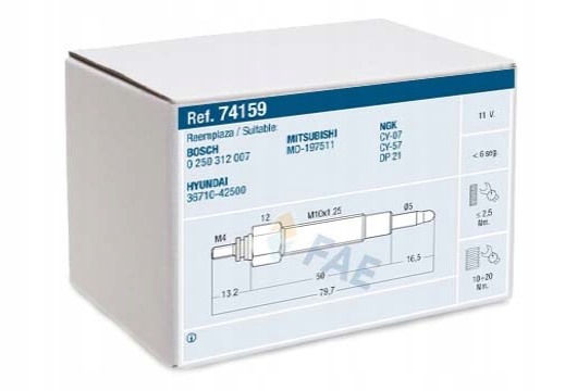 фото №1, Свічка розжарювання fae do mitsubishi l400 2500 td