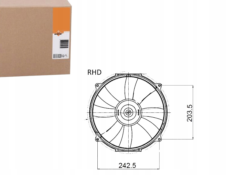 фото №1, Nrf 47045 вентилятор, охолодження двигуна