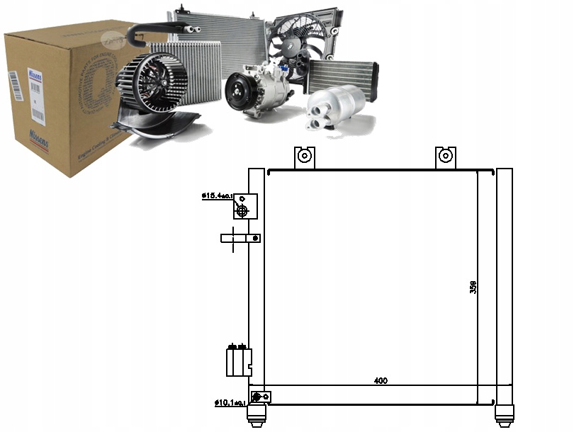 фото №1, Конденсатор кондиционера opel agila suzuki wagon r w