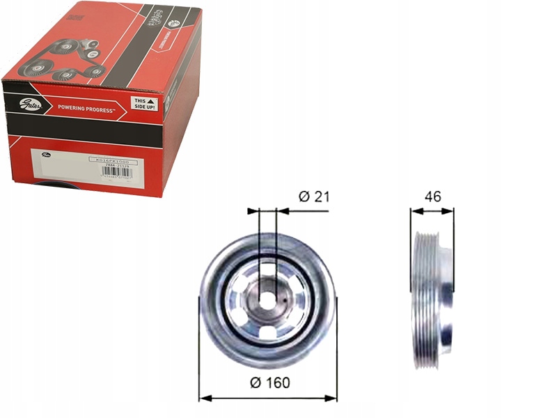 фото №4, Gates tvd1081 шків, wał колінчастий