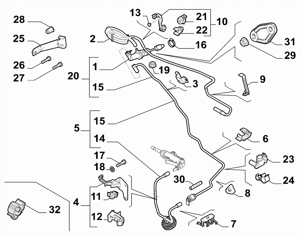 фото №9, Шланг сцепления активатор насоса fiat 500 panda 0055231163 oem