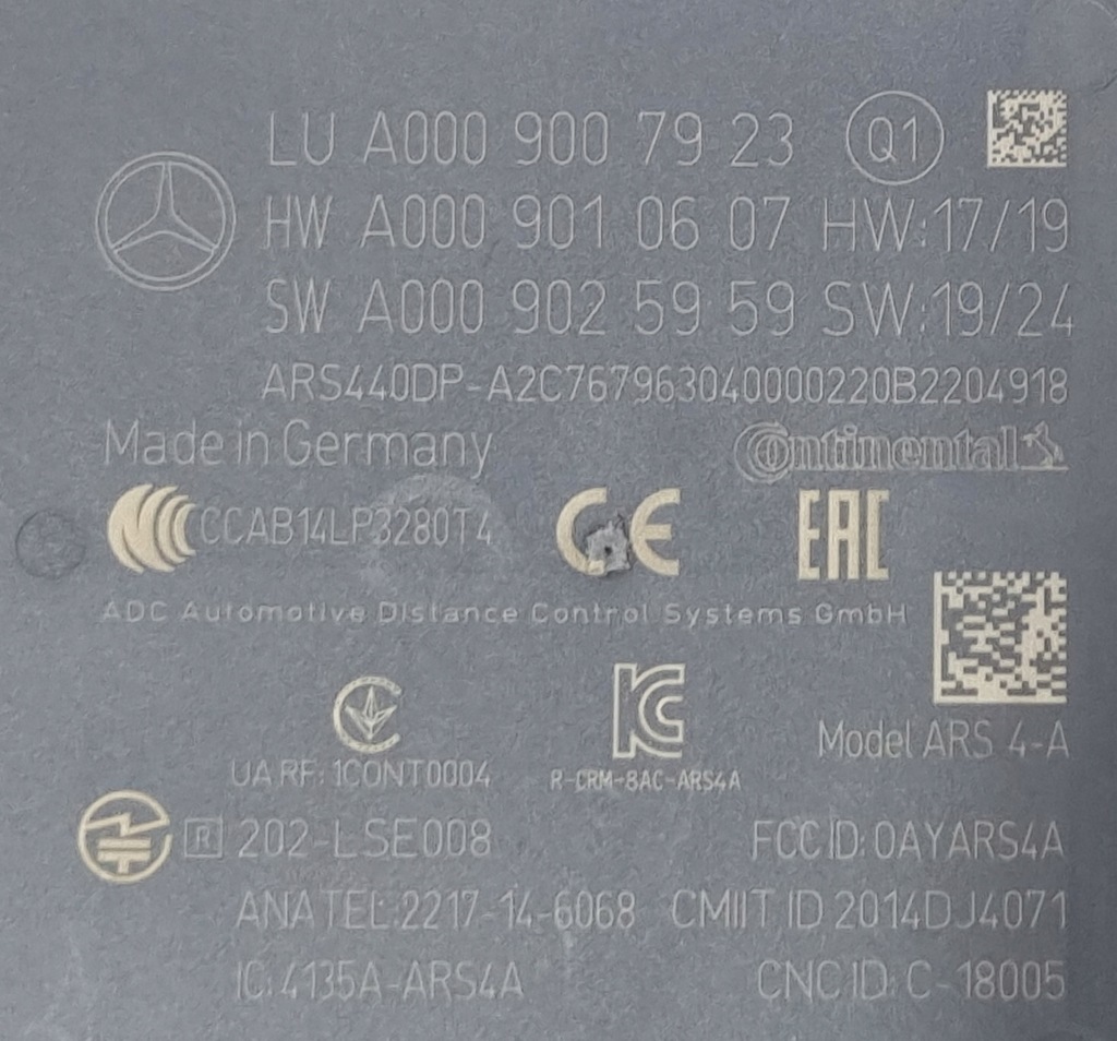 фото №11, Радар acc distronic mercedes a0009007923