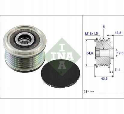 Ina сцепление генератора renault clio 3 modus Цена