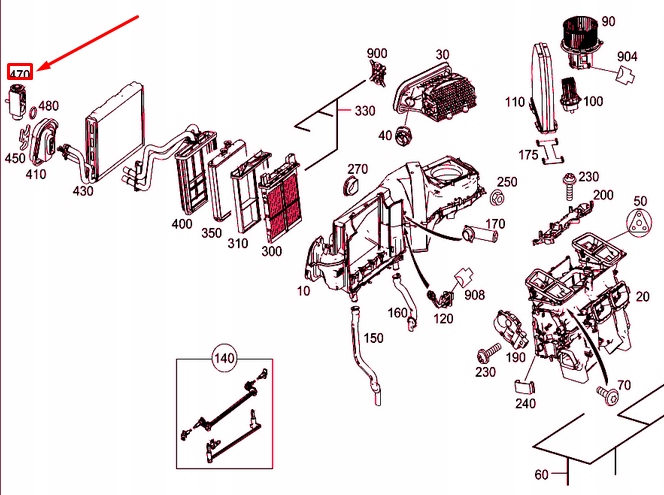 Mercedes-benz c w204 клапан розширювальний кондиціонера lhd a2128300284 Ціна