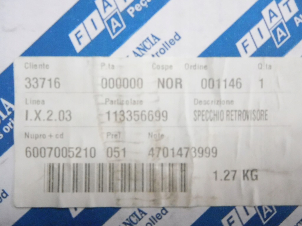 фото №10, Зеркало заднего вида правое lancia kappa 113356699