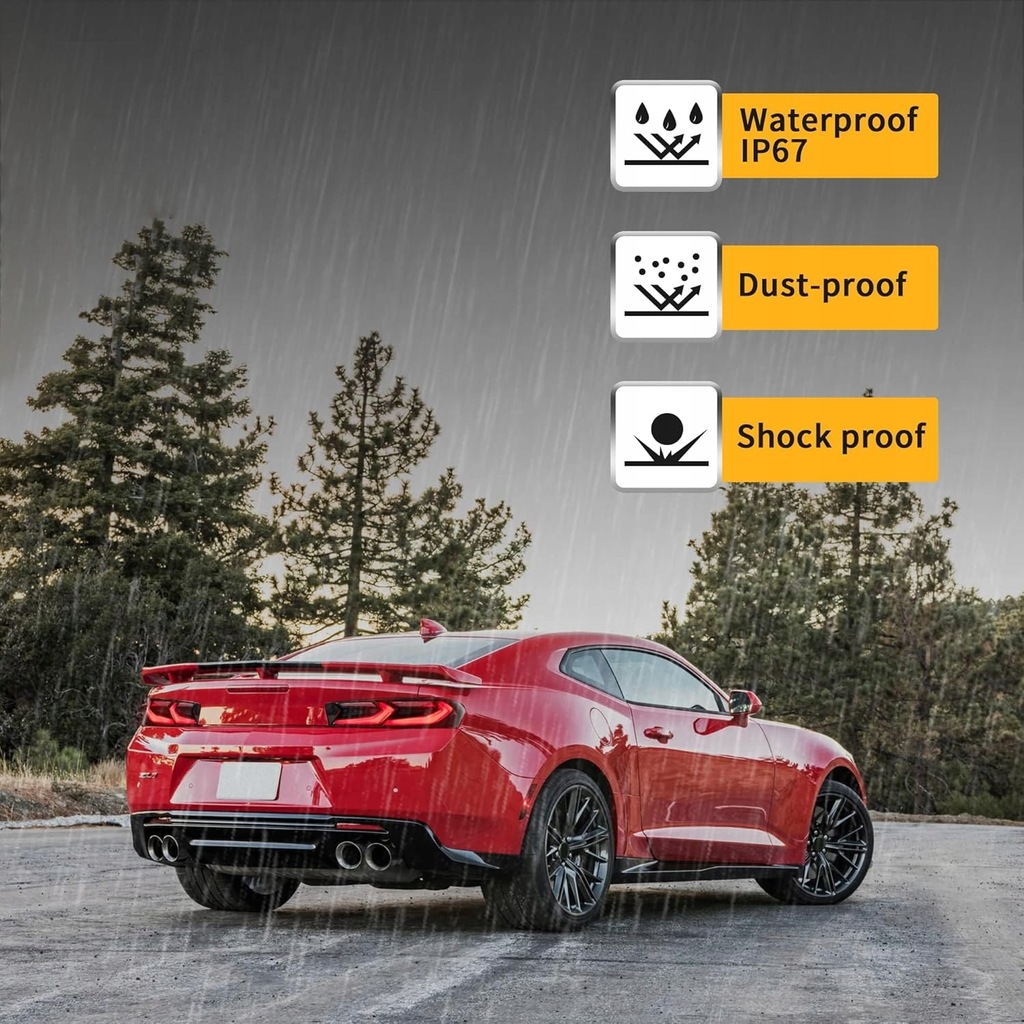 фото №9, Chevrolet camaro 2016- лампа лампы задняя led комплект vland red + задний ход eu