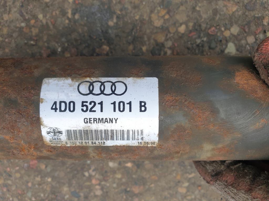 фото №7, Wał привідний audi a8 d2 2.5 tdi 4d0521101b