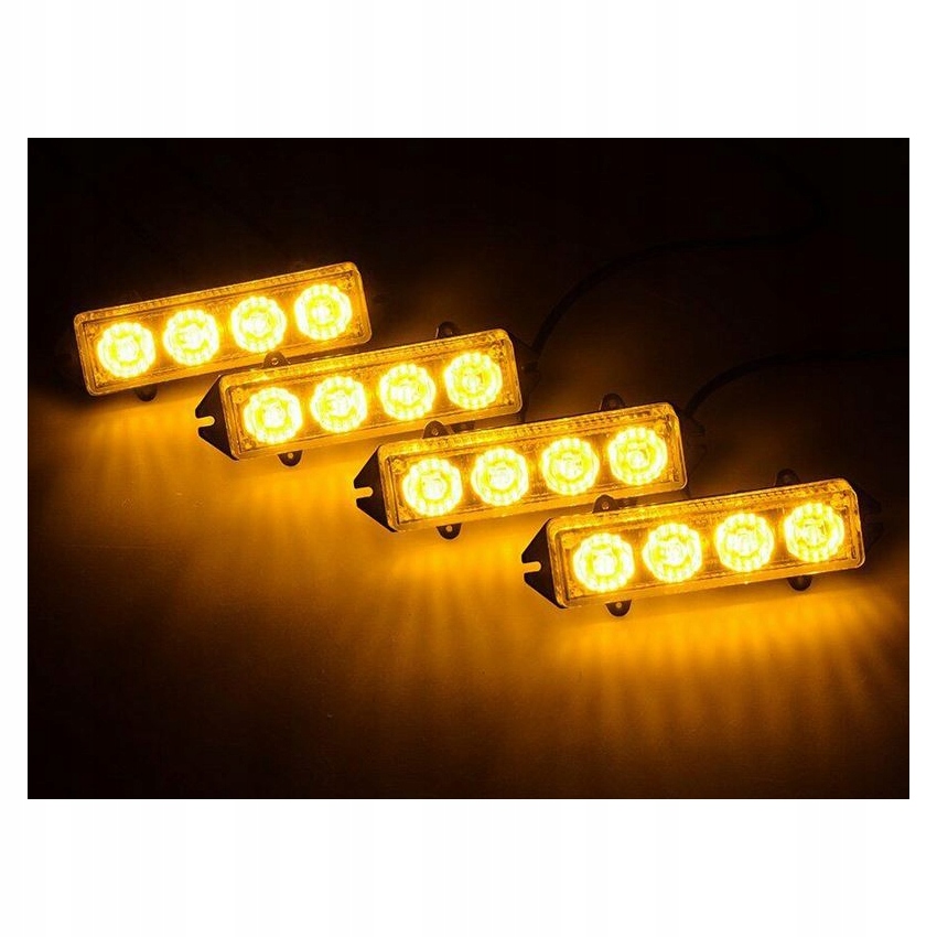 фото №12, 4x stroboskopowa лампа led оранжевая pomoc эвакуатор 12-24v kogut с пульт