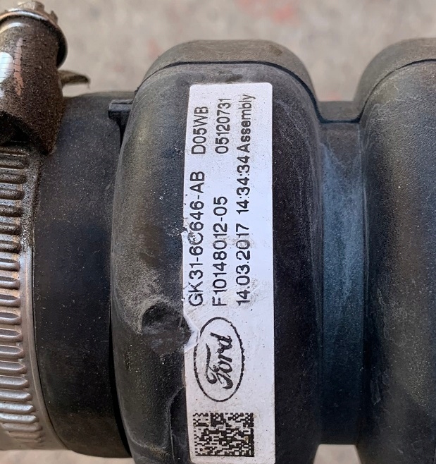 фото №3, Ford transit mk8 2.0 труба шланг інтеркулер