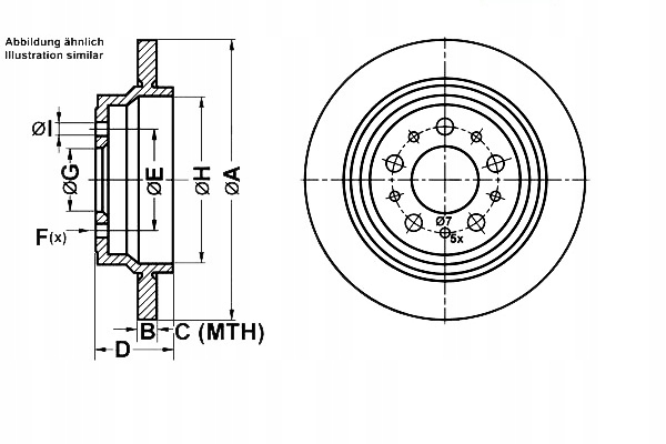 фото №1, Ate тормозные диски тормозные 2szt volvo s60 i 2.4 d