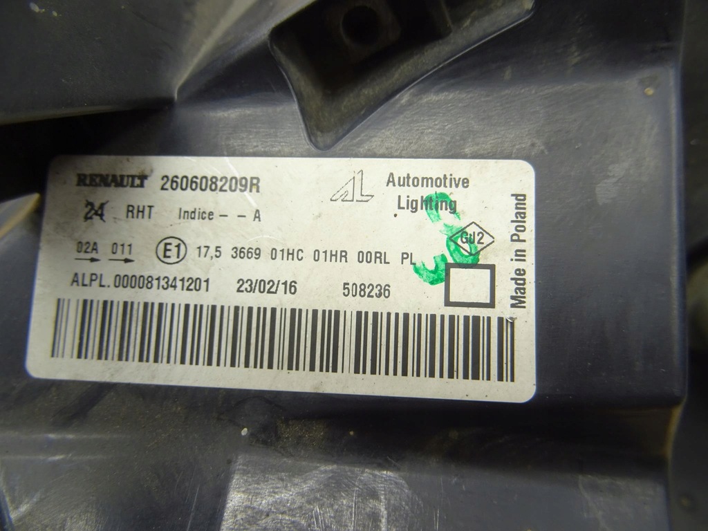 фото №10, Dacia duster lift лампа левый перед europa 260608209r