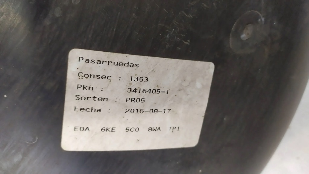 фото №7, Подкрылок левый перед vw jetta vi