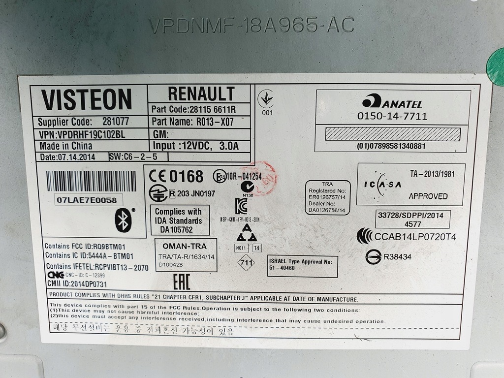 фото №8, Радио cd usb bluetooth renault twingo iii