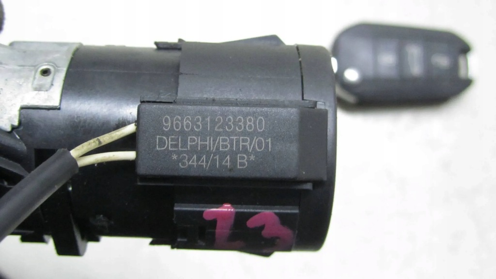 фото №6, Citroen c3 iii замок запалювання + ключ 9663123380 16-19