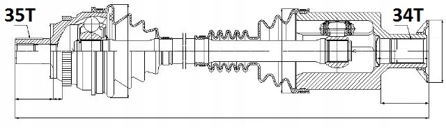 Привідний вал перед ліве mercedes 2103300901 в Україні