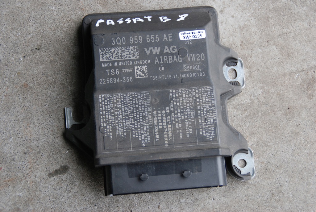 фото №1, Модуль датчик подушка безпеки 3q0959655ae vw passat b8