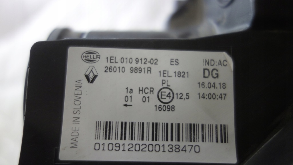 фото №11, Лампа правий перед renault zoe 260109891r