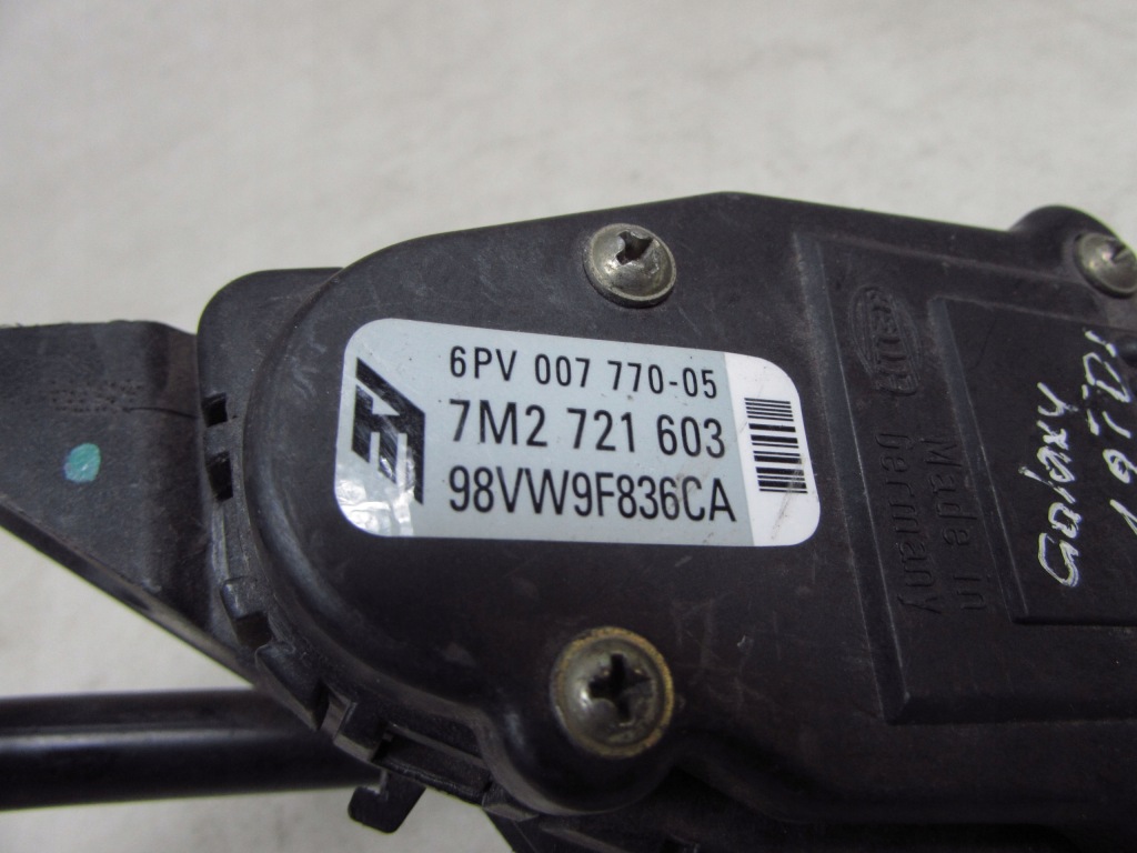 фото №5, Vw seat ford sharan alhambra galaxy педаль потенциометр газа 7m2721603