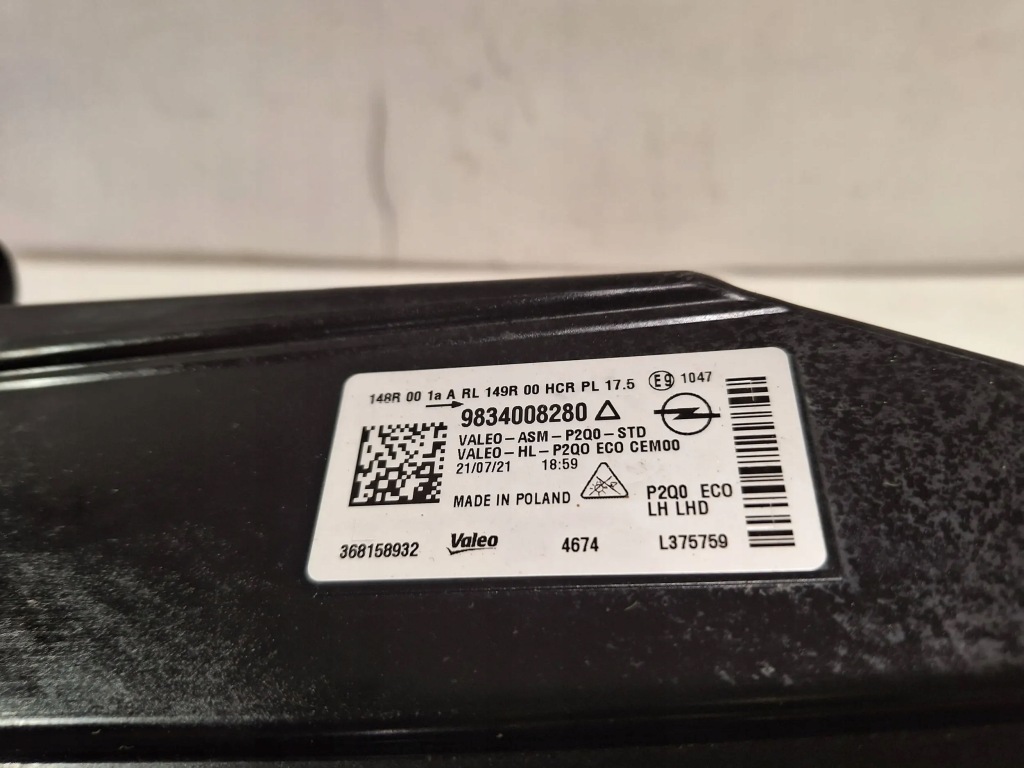 фото №7, Лампа перед ліва nowa valeo full led 9834008280 opel mokka b 20-