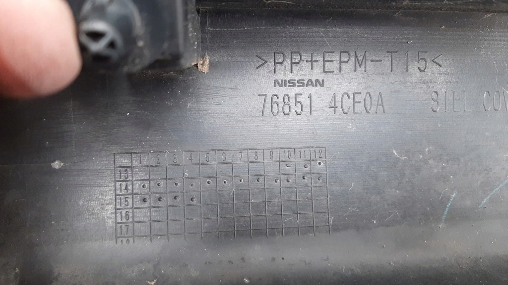 Nissan x-trail 3 t32 13- накладка поріг ліва поріг лівий 768514ce0a Недорого