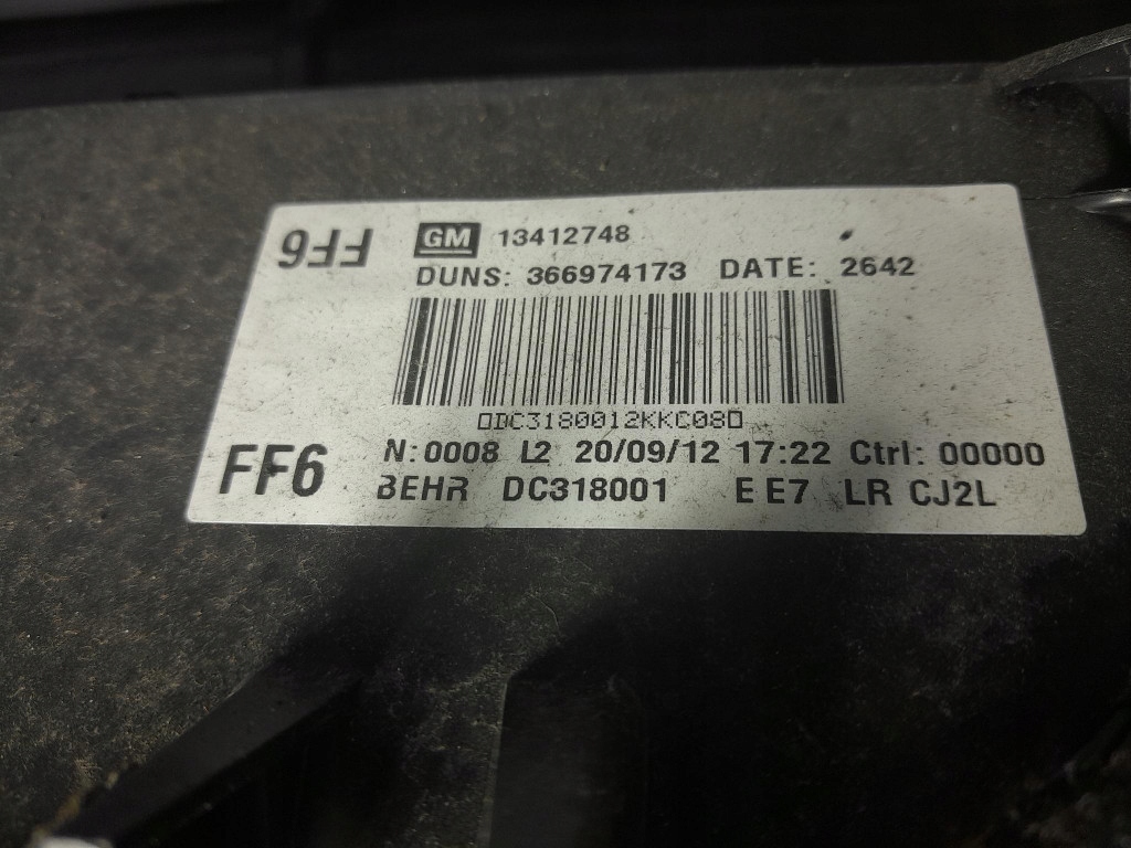 Opel astra j рестайлинг  отопитель воздуходувка eu 13412748 Цена