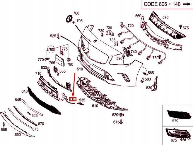 фото №9, Права кришка передній бампера mercedes benz cla 200 220 a1768857800