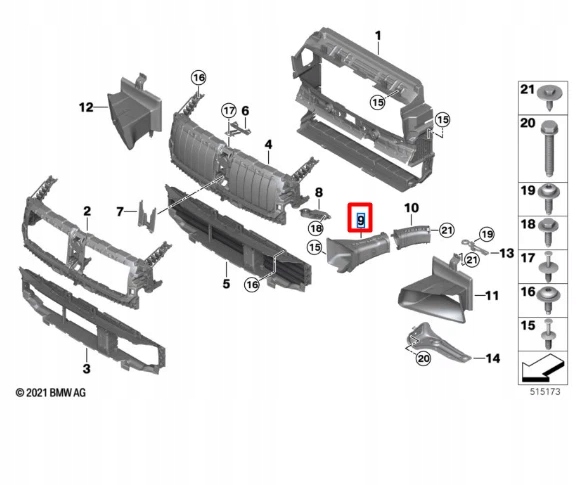 фото №10, Bmw 4 gran coupe g26 передний правый канал воздуха тормозной 51748738940