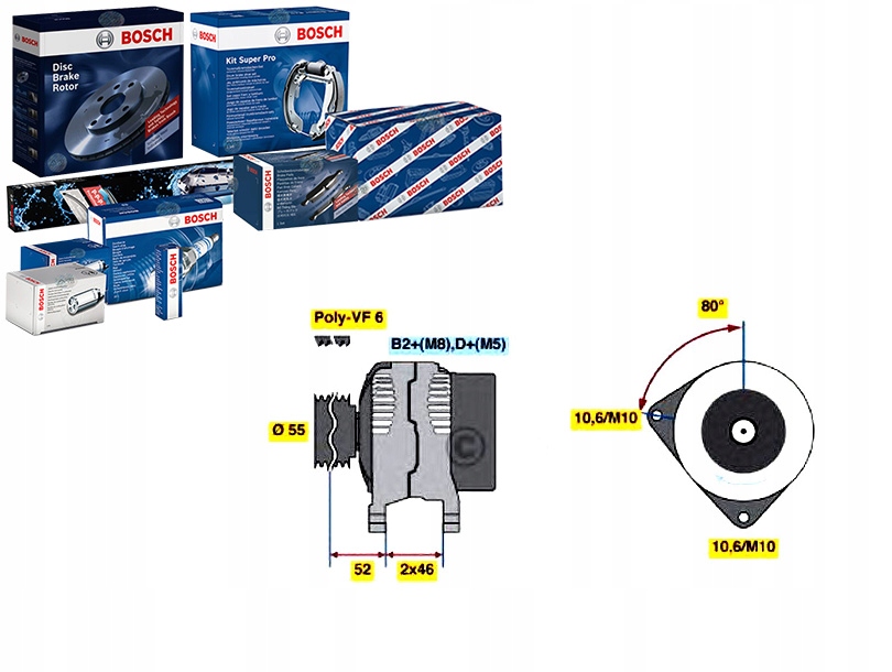 фото №1, Генератор bosch 986 044 400