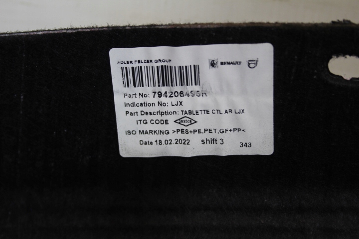 фото №4, Полка багажника задняя dacia logan iii