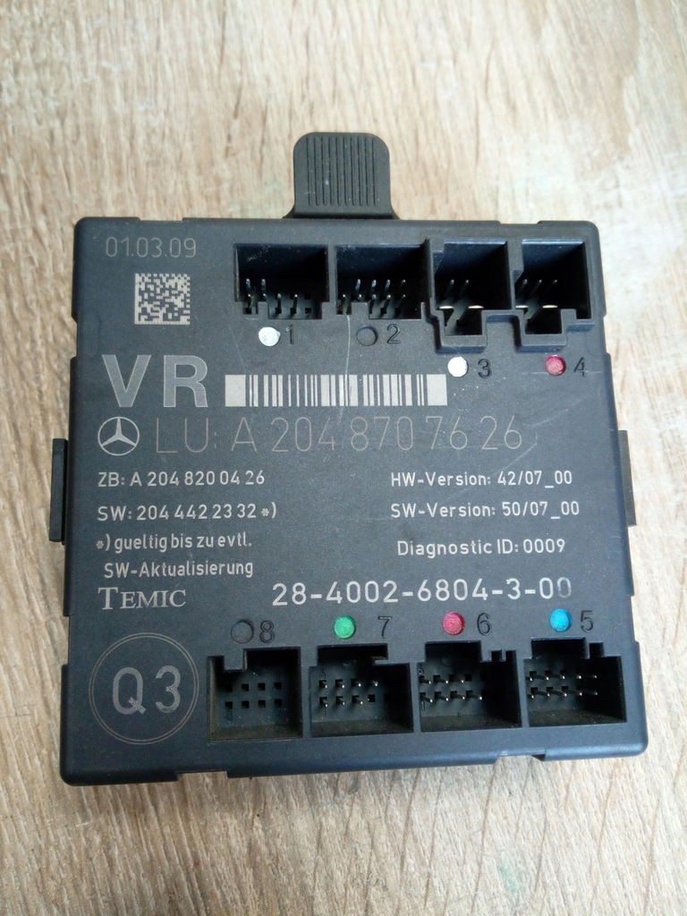 фото №1, Модуль блок управления дверь mercedes w204 glk oryg.