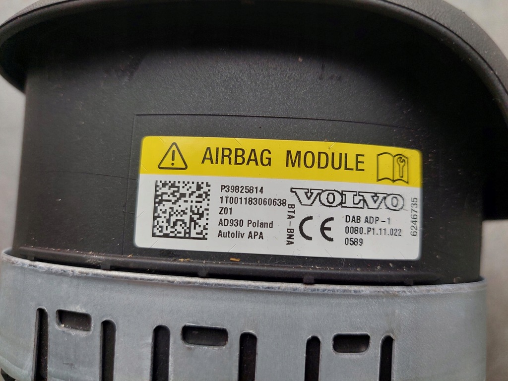 фото №7, Подушка водія подушка безпеки 39825814 volvo s60 iii v60 ii