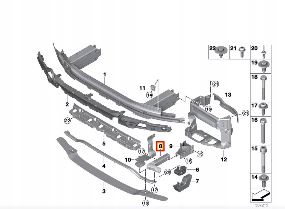 фото №10, Bmw m5 f90 перед правий нижній element деформаційний 51118073506