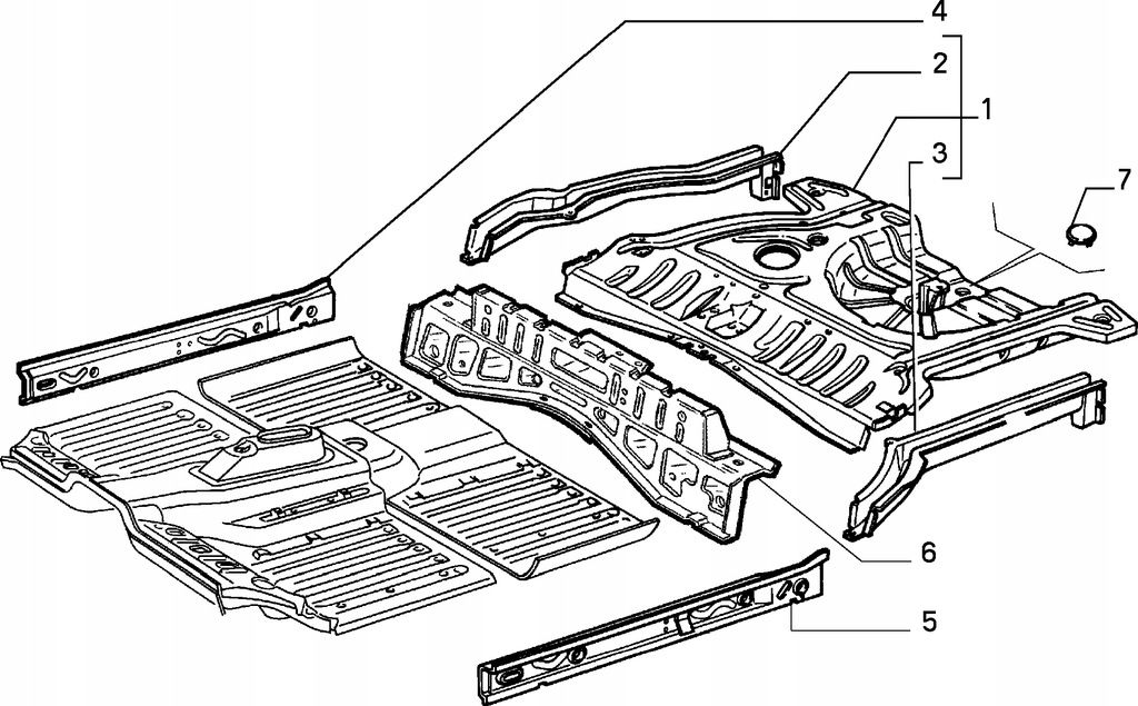 фото №7, Лонжерон пол правая fiat tempra marea 89-93 46773498