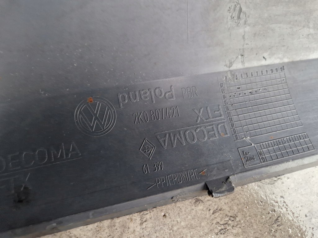 Vw caddy 2k0 2k 03-15 бампер задняя задний 2k0807421 Недорого