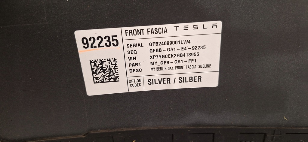 фото №8, Tesla y model y бампер перед передній 20-24r