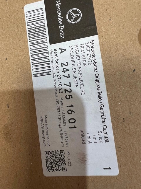 фото №6, Mercedes gla ii 2 h247 молдинг бампера задняя хром