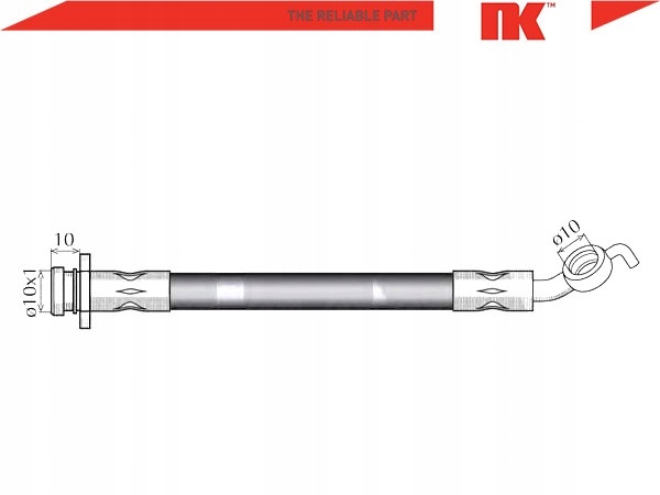 фото №3, Шланг тормозной elast. suzuki перед splash swift
