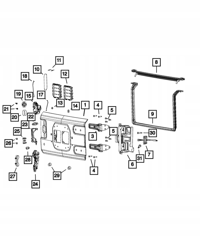 фото №5, Кришка багажника двері багажника jeep wrangler jl od-2018