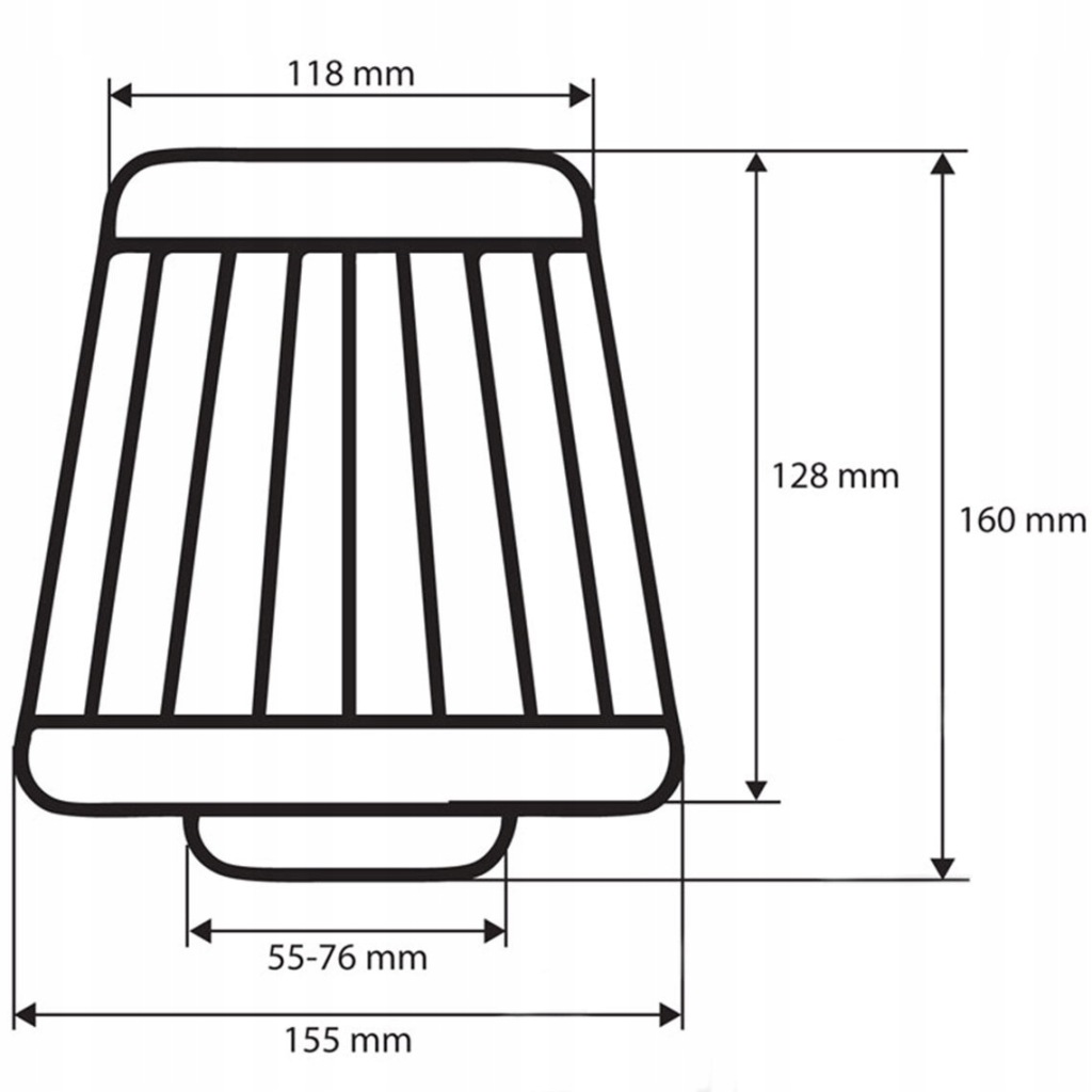 Спортивный фильтр воздуха конический чёрный 76mm 3 адаптеры amio 02546 с Разборки