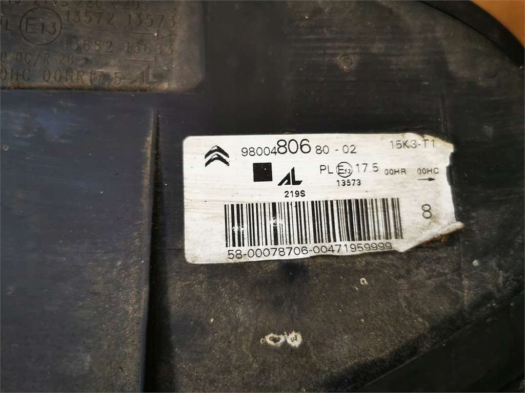 фото №9, Citroen c4 picasso ii 13-16 лампа левая перед комплектная демонтаж anglik