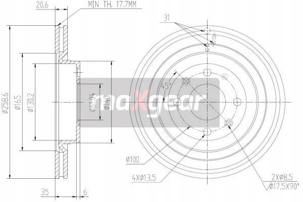 фото №9, Диск ham. renault p. kangoo- megane 98- - twingo 00- - thalia- dacia loga