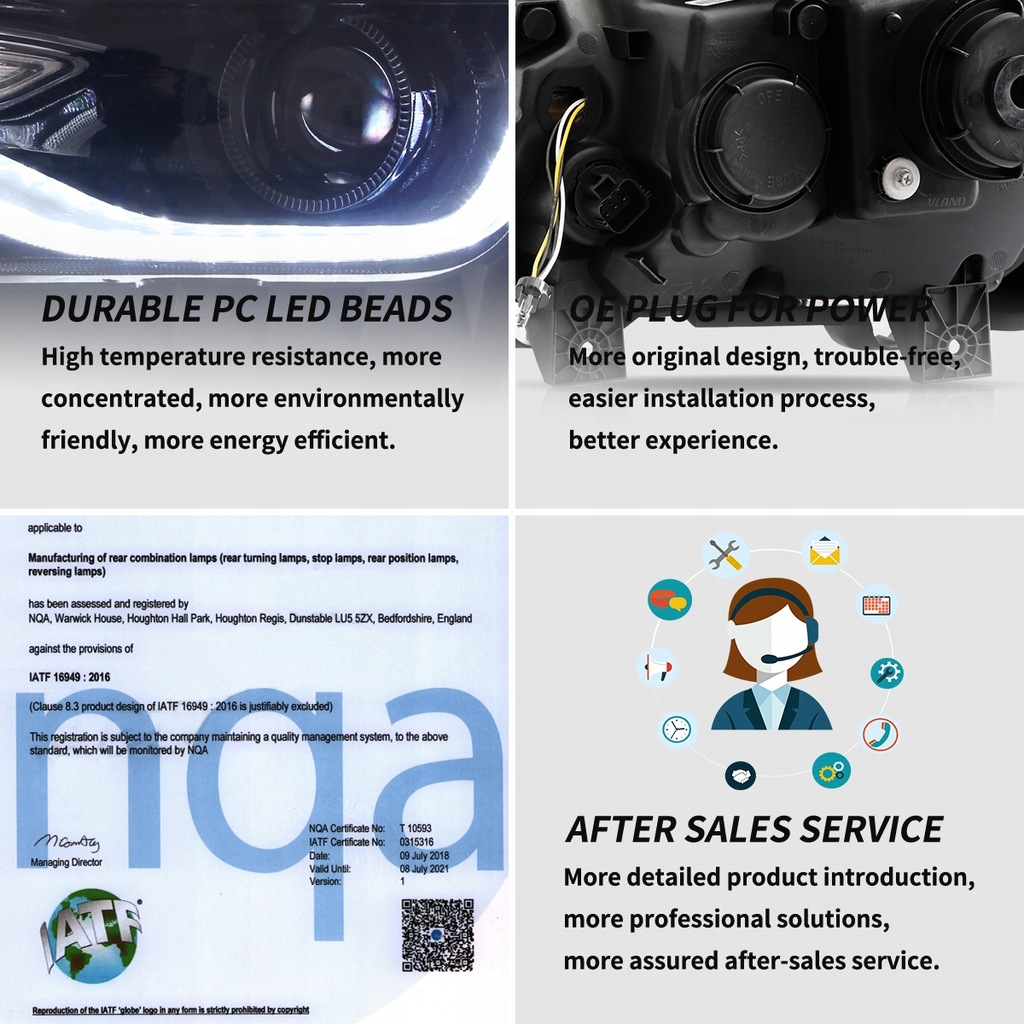 фото №7, Chevrolet camaro lift 2014-15 лампа лампы передние комплект led vland europa