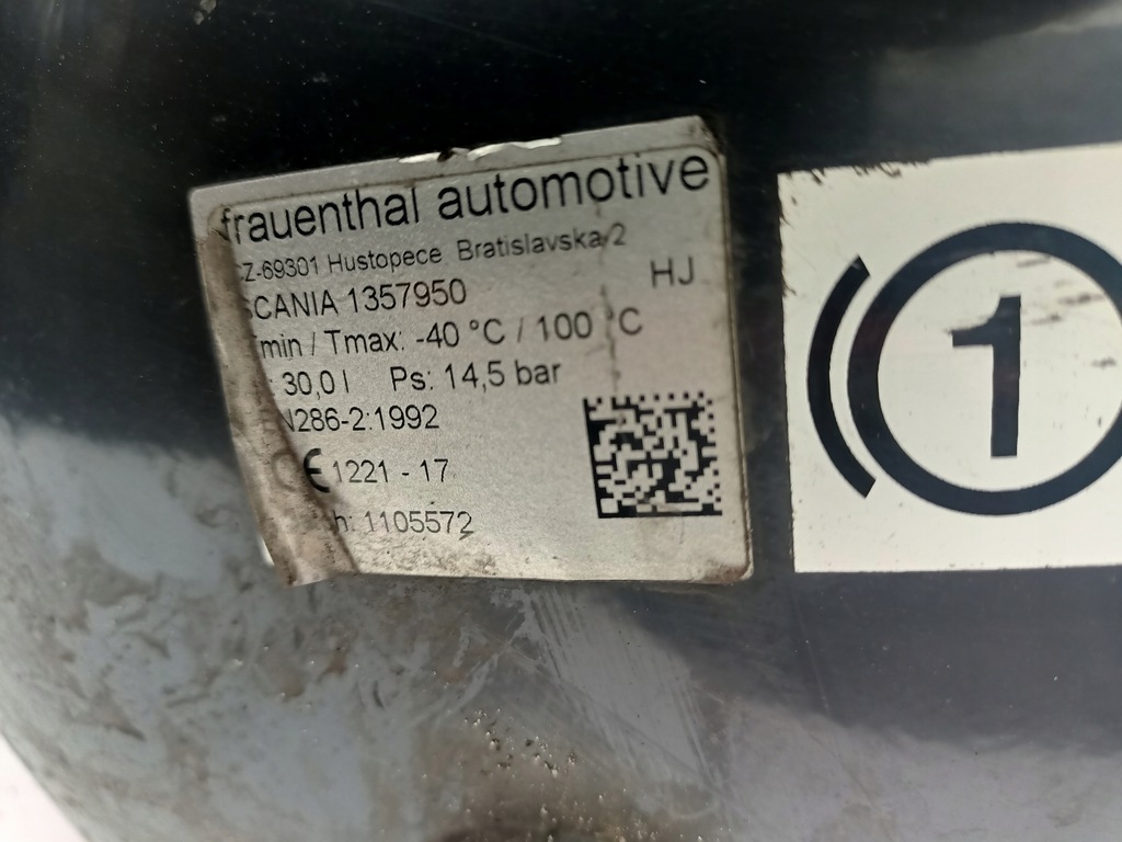 фото №2, Бак повітря scania r s 1357950 балон