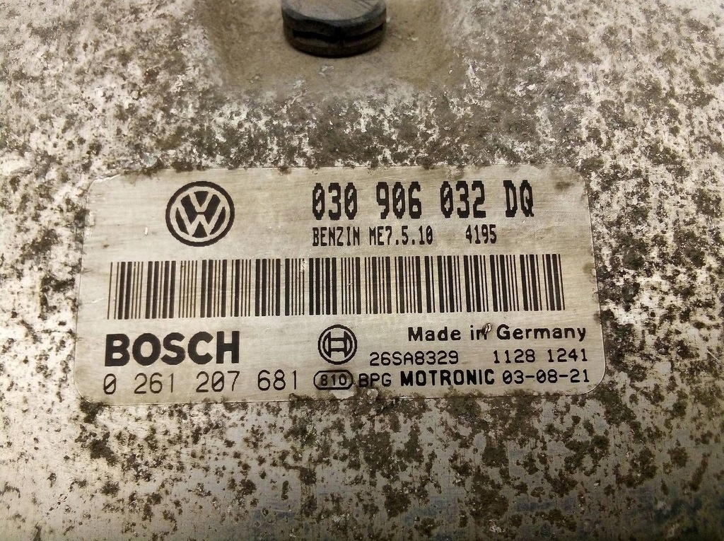 фото №5, Volkswagen lupo 2004 030906032dq бортовой компьютер / блок управления ecu двигателя