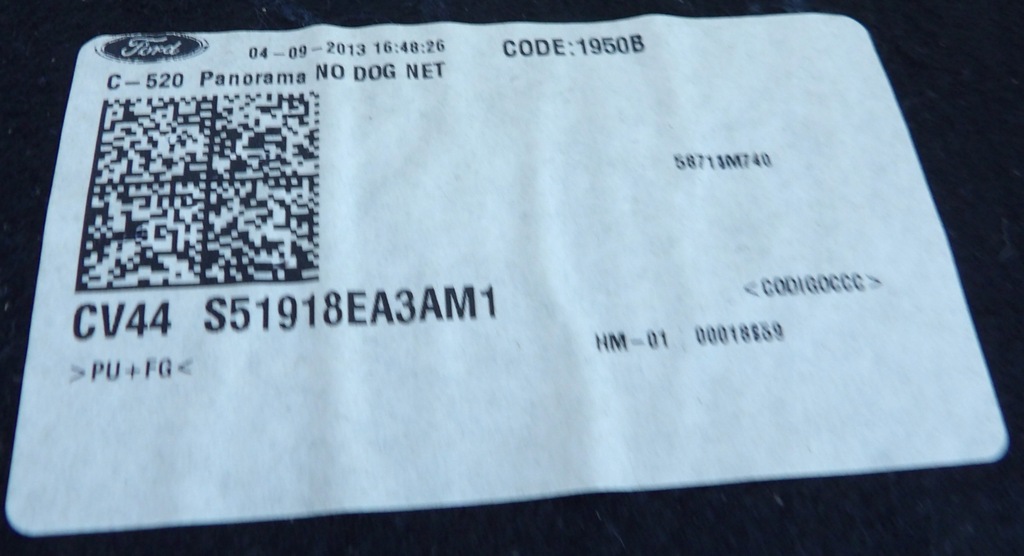 фото №7, Ford kuga mk2 стеля панорама