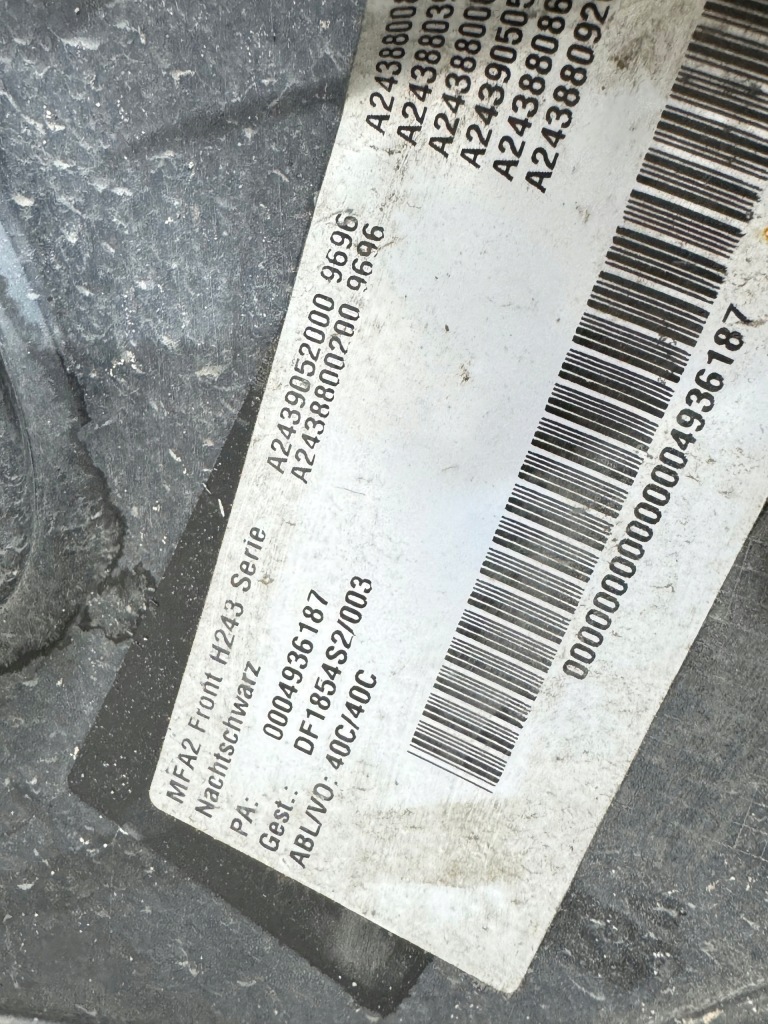 фото №10, Mercedes eqa h243 бампер перед передний dół накладка спойлер a243