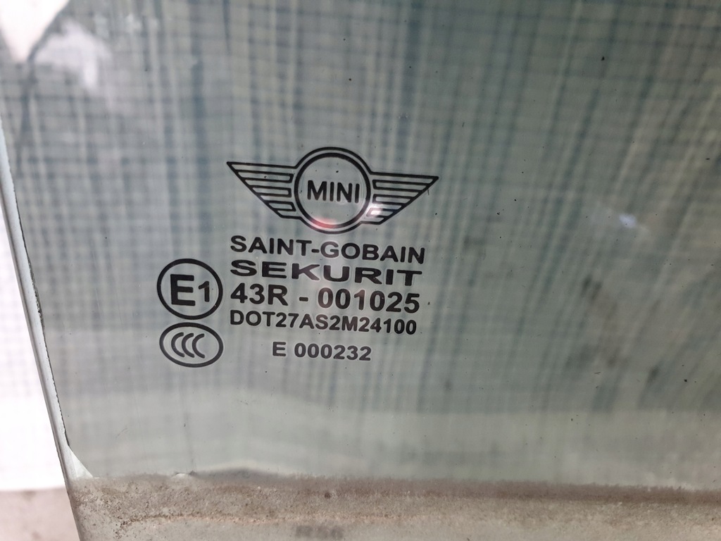 фото №4, Mini cooper s r56 скло двері права перед